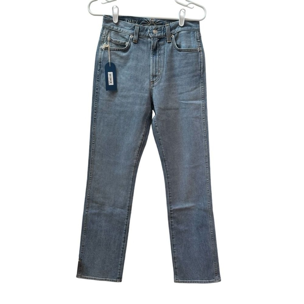 NWT Daily Blue Burn in Typhoon High Rise Straight Leg Jeans Size 27 Made in USA